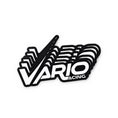 Load image into Gallery viewer, Vario Racing logo sticker pack – white on black