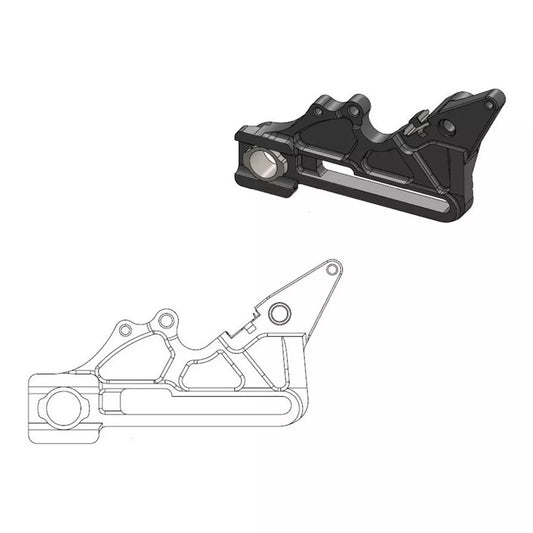 Brake caliper adapter Factory rear Moto-Master 240 mm Ø black