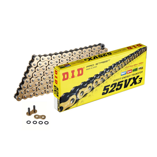 DID 525 VX3 X-Ring Chain – Gold/Black