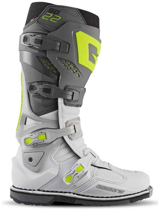 Gaerne SG22 Motocross Boots - Grey/Anthracite/White/Black