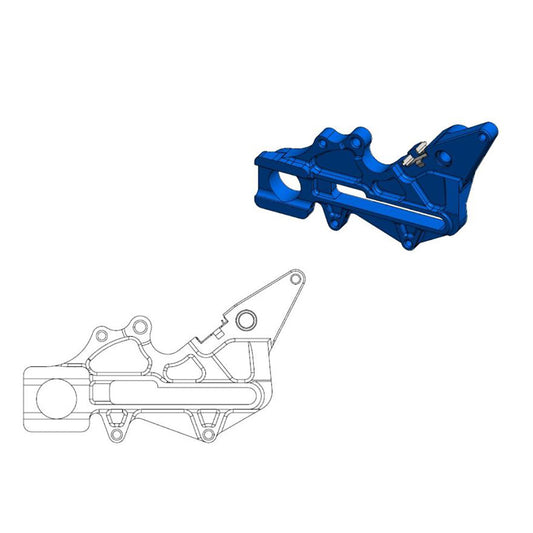 Moto-Master Factory Oversize Brake Caliper Adapter Rear 220 mm Blue