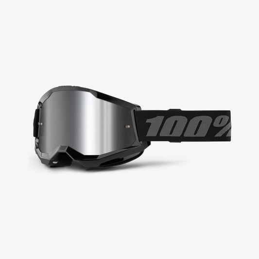 100% Strata 2 Black Motocross Goggles