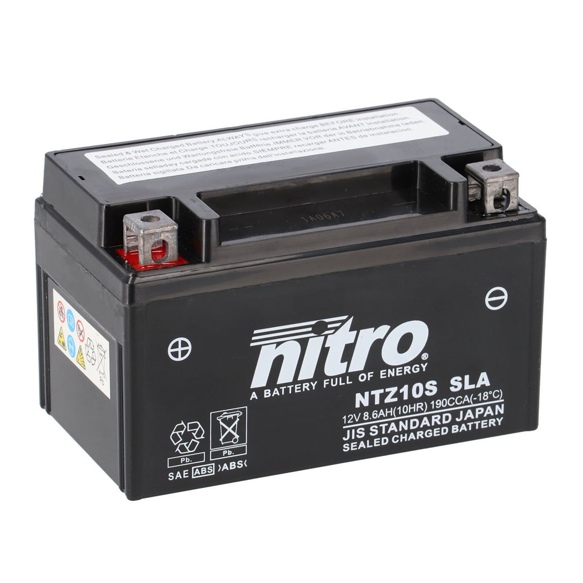 Nitro Gel Battery YTZ10S 12V 8.6Ah – KTM 690 SMC R / Husqvarna 701