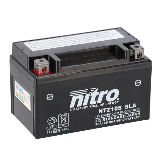 Nitro Gel Battery YTZ10S 12V 8.6Ah – KTM 690 SMC R / Husqvarna 701