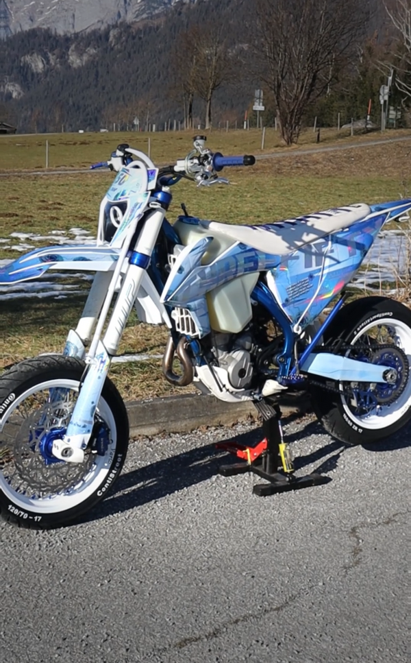 Vario Supermoto Rim Set – White/Blue