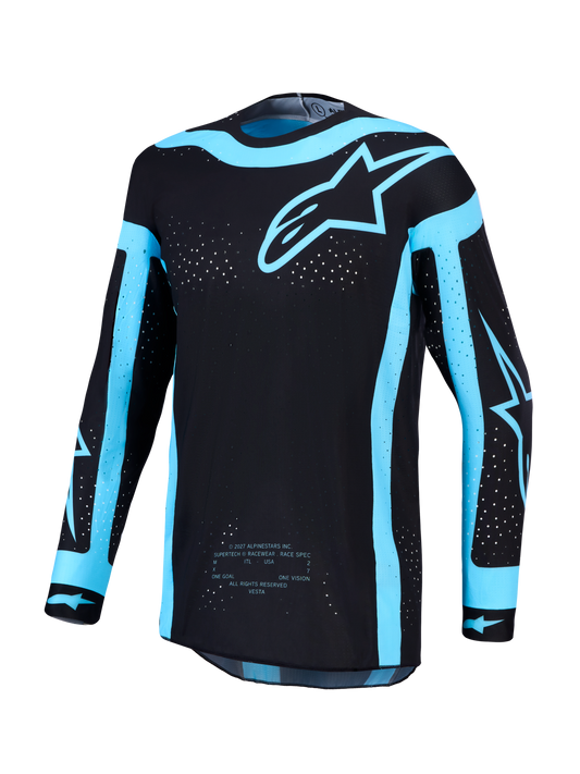 Alpinestars Supertech Vesta MX Jersey - Black/Blue/Green