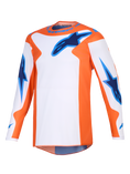 Load image into Gallery viewer, Alpinestars Fluid Grid MX Jersey - Orange/White/Blue
