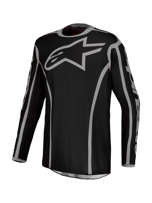 Alpinestars Fluid Apex V2 MX Jersey - Black/Silver
