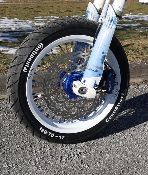 Vario Supermoto Rim Set – White/Blue