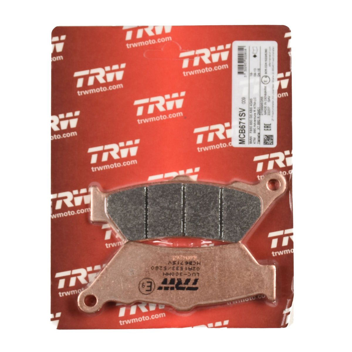 TRW Sintered Street Brake Pads MCB671SV (Front)