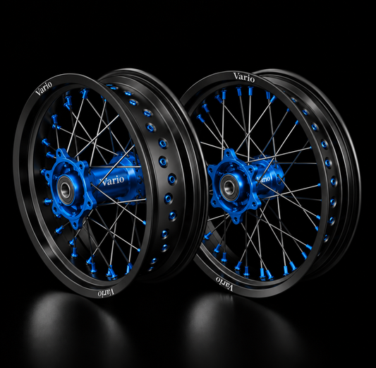 Vario Supermoto Rim Set –  Black/Blue