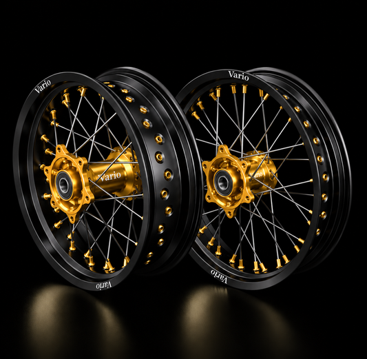 Vario Supermoto Rim Set –  Black/Gold