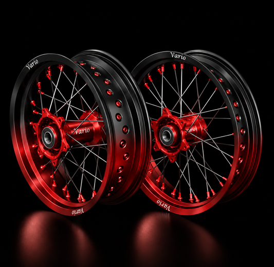 Vario Supermoto Rim Set 50/50  –  Black/Red