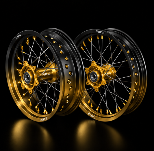 Vario Supermoto Rim Set 50/50  –  Black/Gold