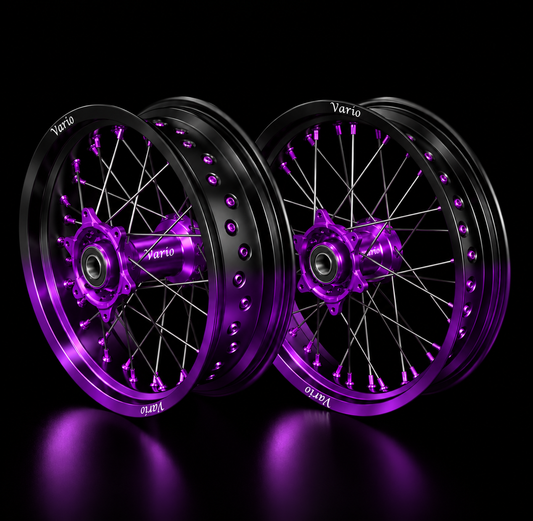 Vario Supermoto Rim Set 50/50  –  Black/Purple