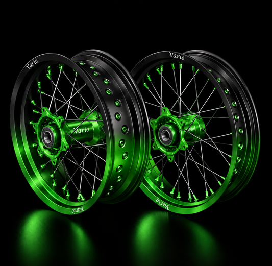 Vario Supermoto Rim Set 50/50  –  Black/Green