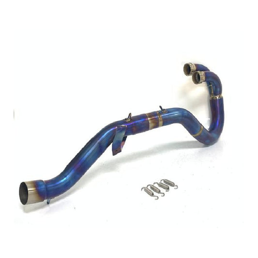 Titanium Exhaust Header – Burned Blue | KTM EXC/SX 2004–2007