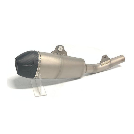 Titanium Slip-On Silencer – Carbon End Cap | Kawasaki KX450/KX450X 2024+