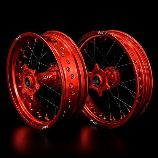Vario Supermoto Rim Set – Full Red