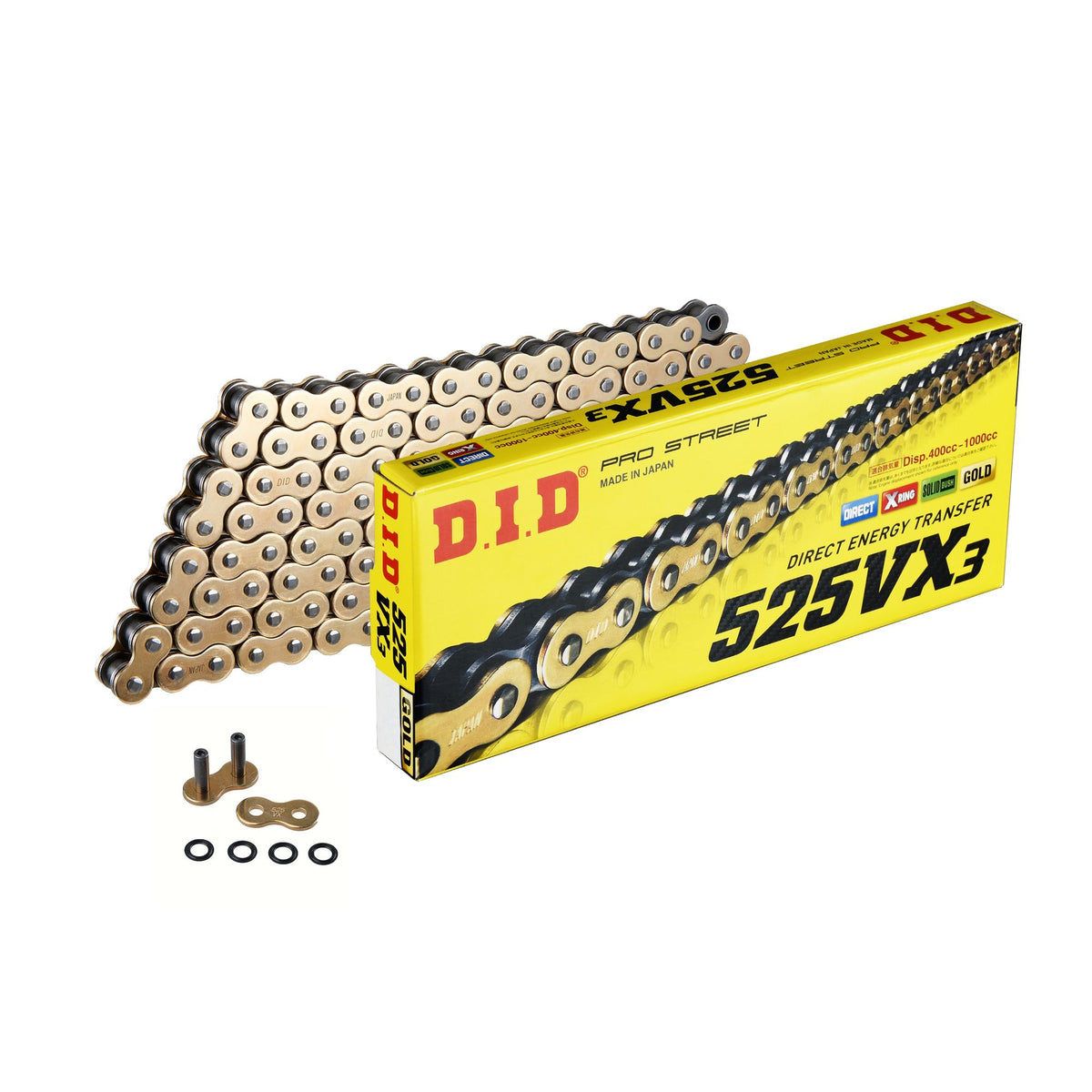 DID 525 VX3 X-Ring Chain – Gold/Black