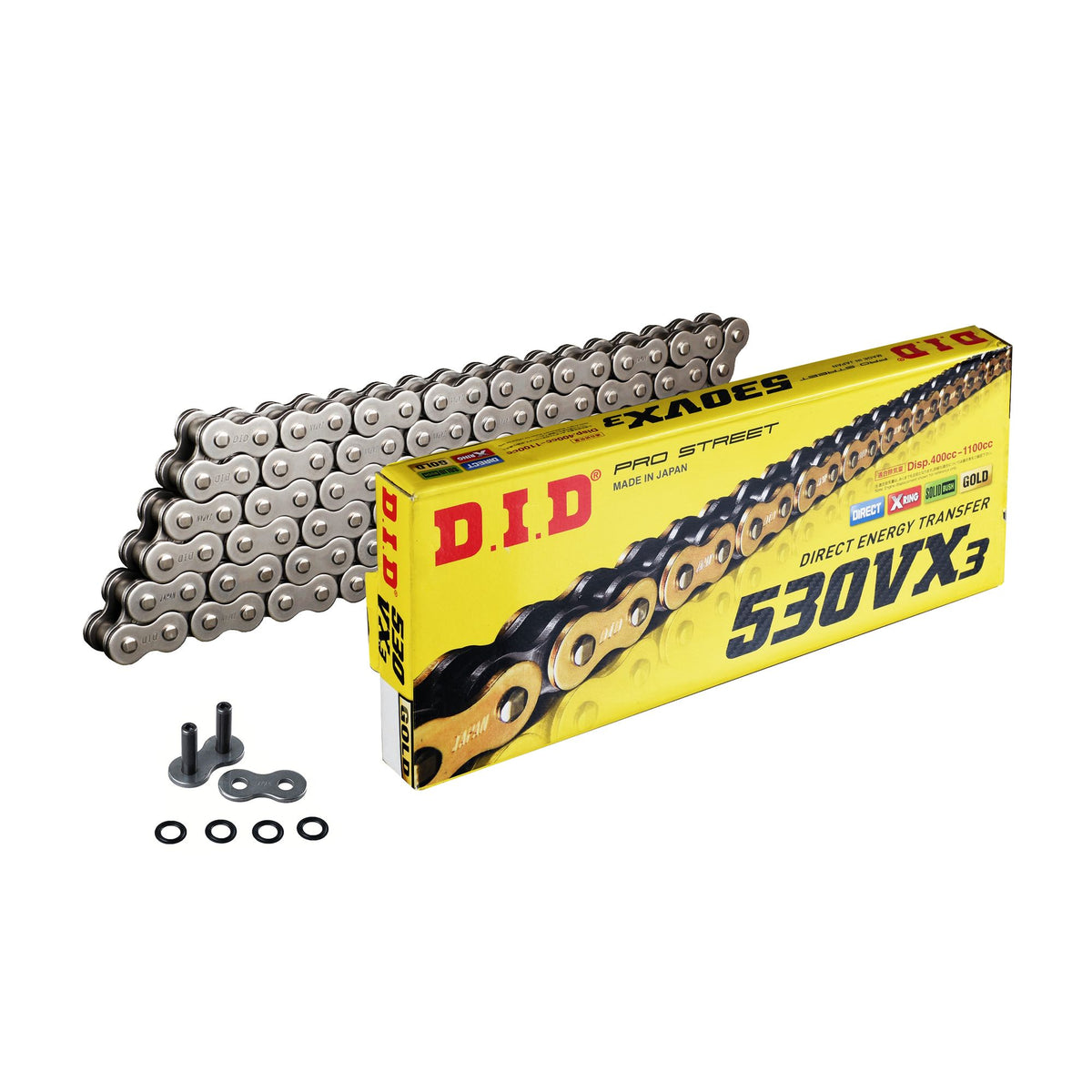 DID 530 VX3 X-Ring Chain – Black/Black