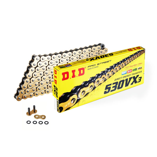 DID 530 VX3 X-Ring Chain – Gold/Black