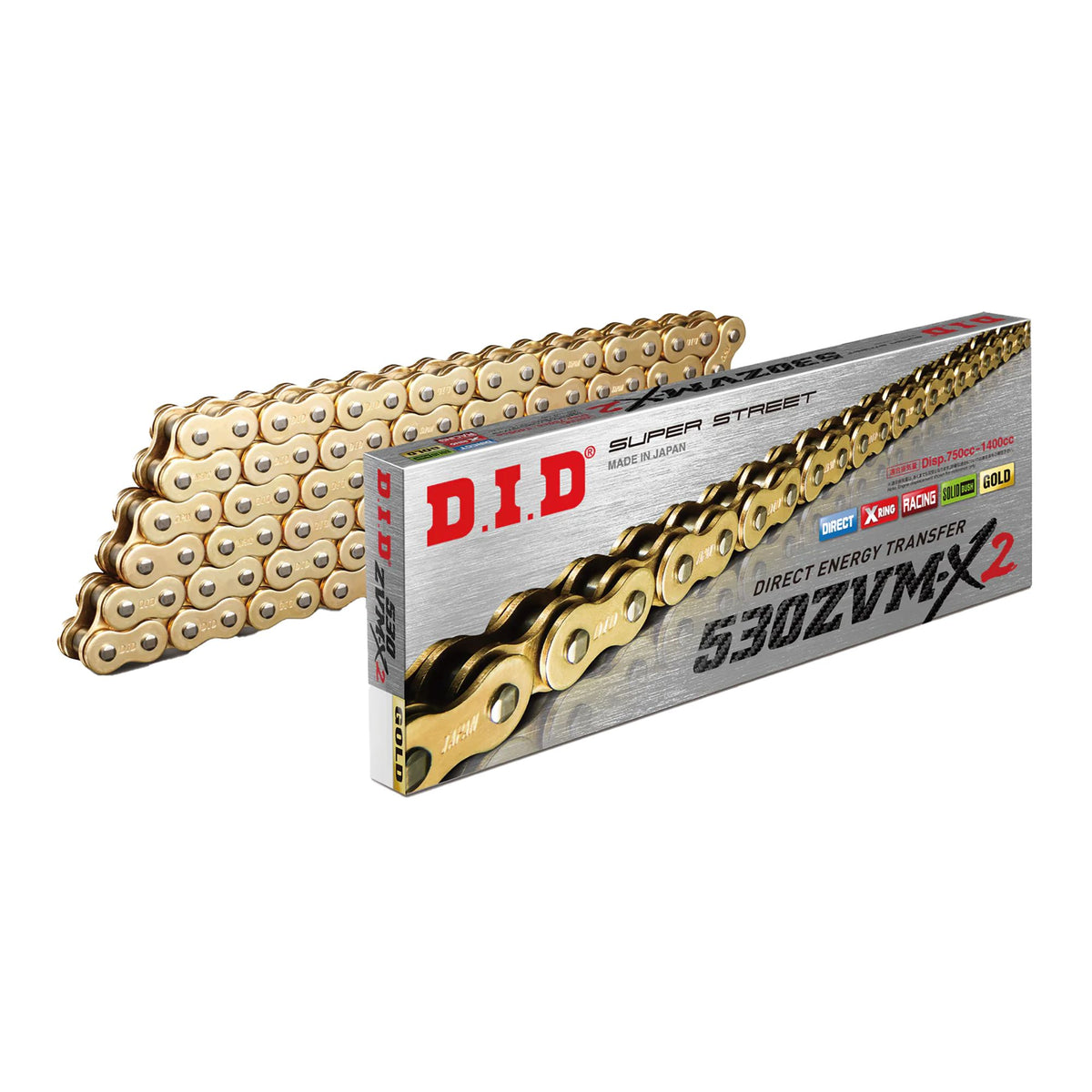 DID 530 ZVM-X2 X-Ring Chain – Gold/Gold