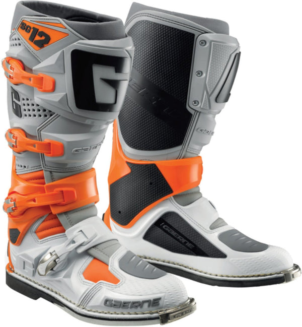 Gaerne SG12 Motocross Boots - White/Black/Orange