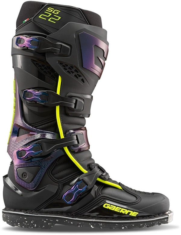 Gaerne SG22 Motocross Boots - Black/Grey/Purple