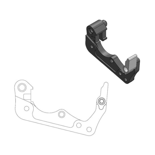 Moto-Master Factory Oversize Brake Caliper Adapter Front 260 mm Black with Skid Plate