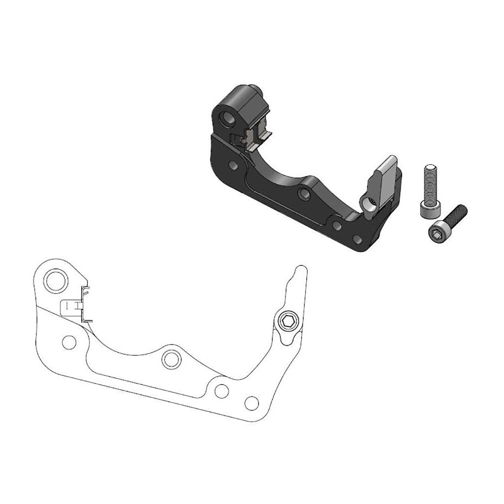 Moto-Master Factory Oversize Brake Caliper Adapter Front 260 mm Black for Magura Caliper