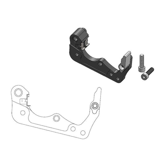 Moto-Master Factory Oversize Brake Caliper Adapter Front 260 mm Black for Magura Caliper