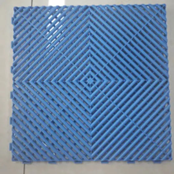 Interlocking Garage Floor Tiles 40 x 40 cm - Blue