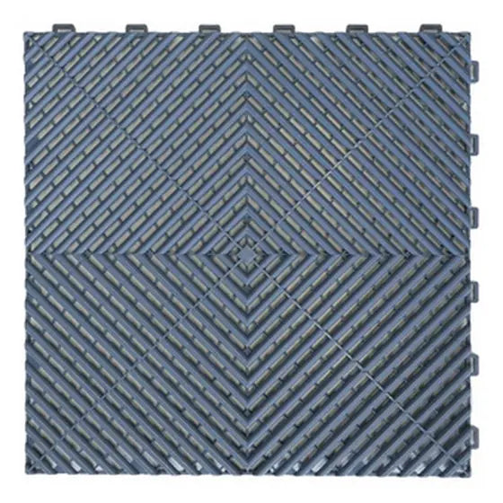 Interlocking Garage Floor Tiles 40 x 40 cm - Grey