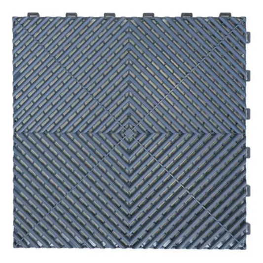 Interlocking Garage Floor Tiles 40 x 40 cm - Grey