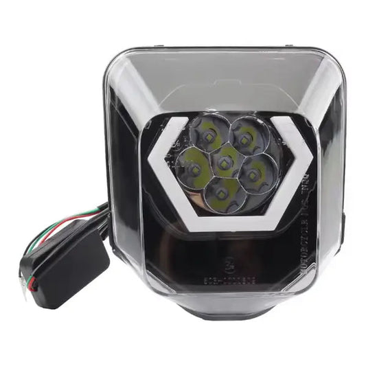 LED Headlight Mask for Husqvarna TE / FE / TC / FC – 6-LED with Hexagon Light Ring, Black